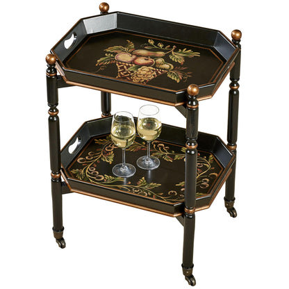 Touch of Class Noble Bounty Serving Cart Black