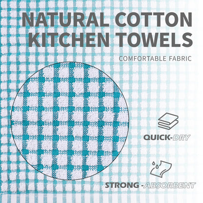 Oeleky Dish Towels for Kitchen 15x26 Inches, Pack of 8 Cotton Kitchen Towels for Drying Dishes (Multi, 15x26 inches)