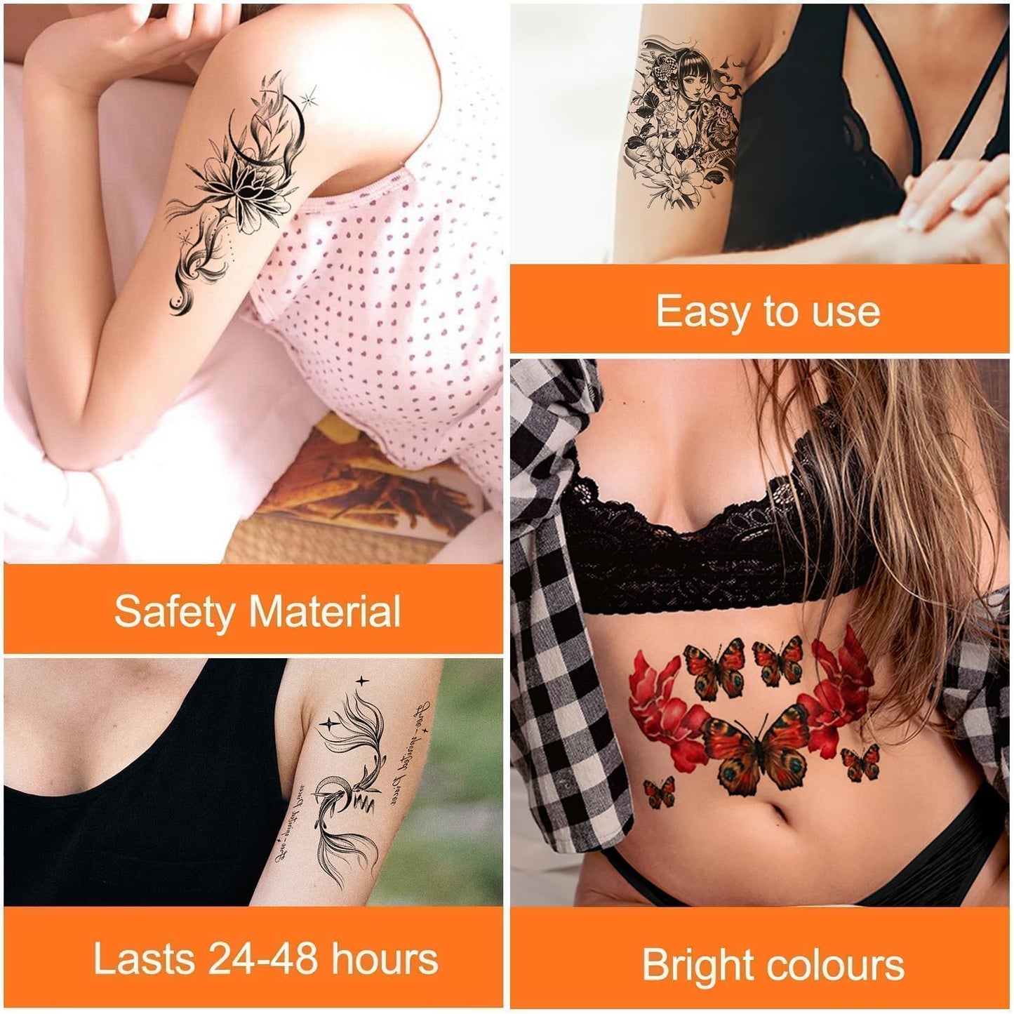 CARGEN Printable Temporary Tattoo Paper for Inkjet & Laser Printer - 10 Sets 8.5"x11" DIY Custom Body Art Transfer Decal for Realistic Long Lasting Tattoos - for Party, Halloween, Birthday, Cosplay