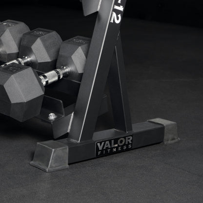 Valor Fitness 3-Tier Dumbbell Rack - Adjustable Weight Organizer Rack for Home Gym Dumbbell Storage Sports Equipment Organizer