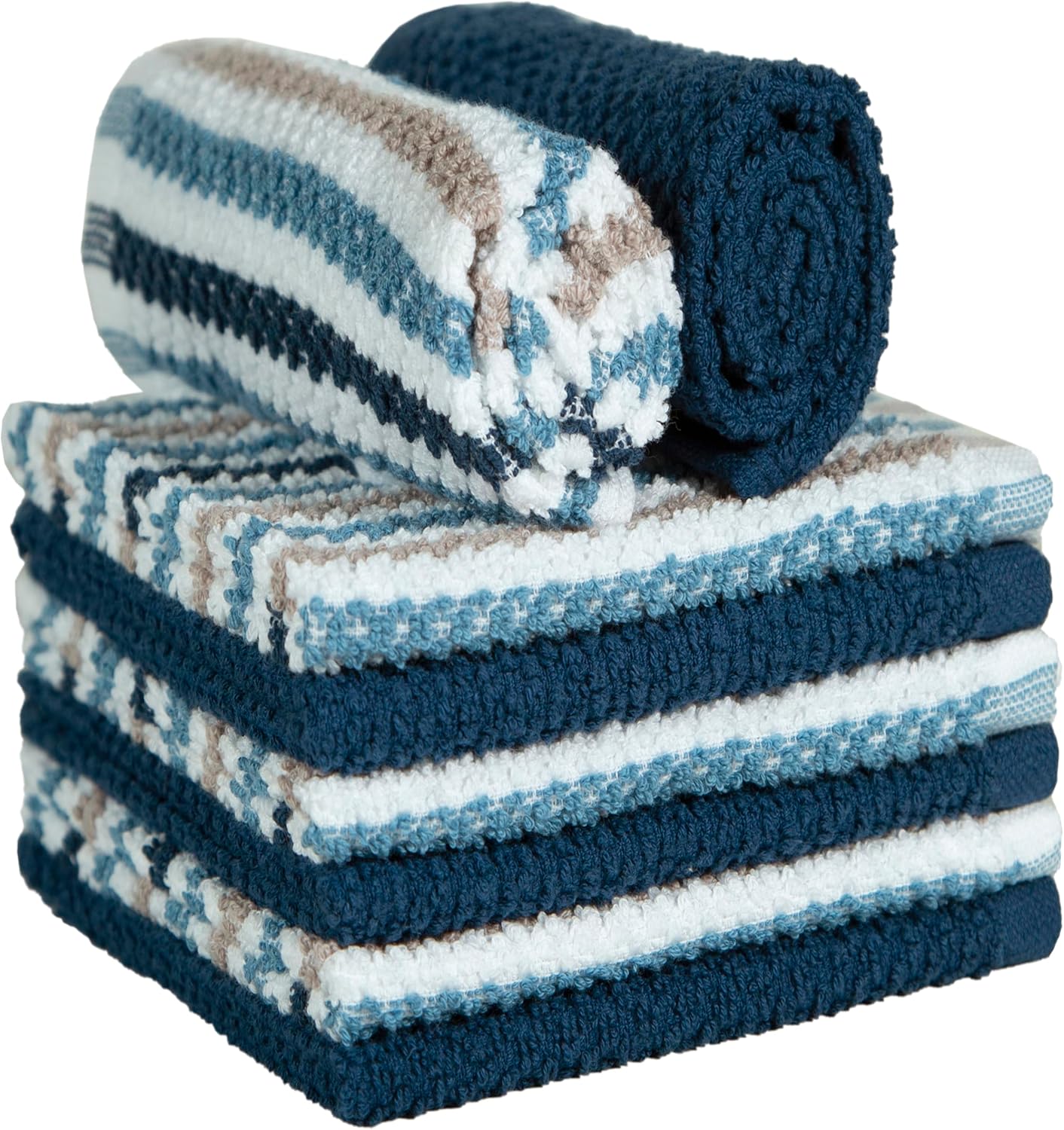 12"x12" 100% Set 430 8 Pack 4 4 Bumble Premium Dish Cloths Towel | Natural Ring Spun Cotton Tea Towel | GSM | Highly