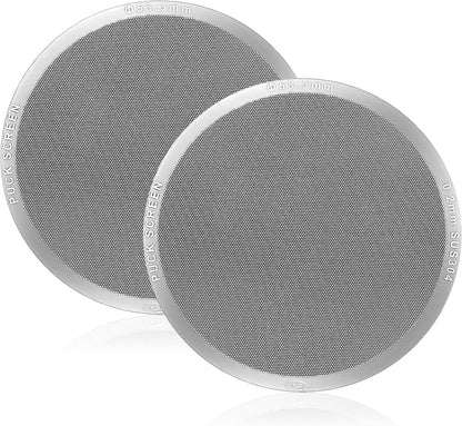 IKAPE 53.3mm 2pc Espresso Puck Screen, 0.2mm Thickness, Reusable Metal Coffee Filters, Food-grade Stainless Steel