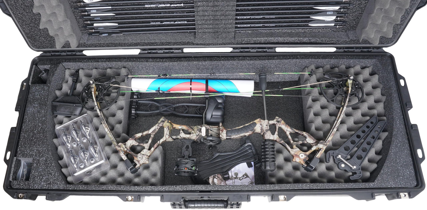 Case Club Parallel Limb Compound Bow Case Gen2. Pre-Cut, Wheeled, Waterproof, Lockable.