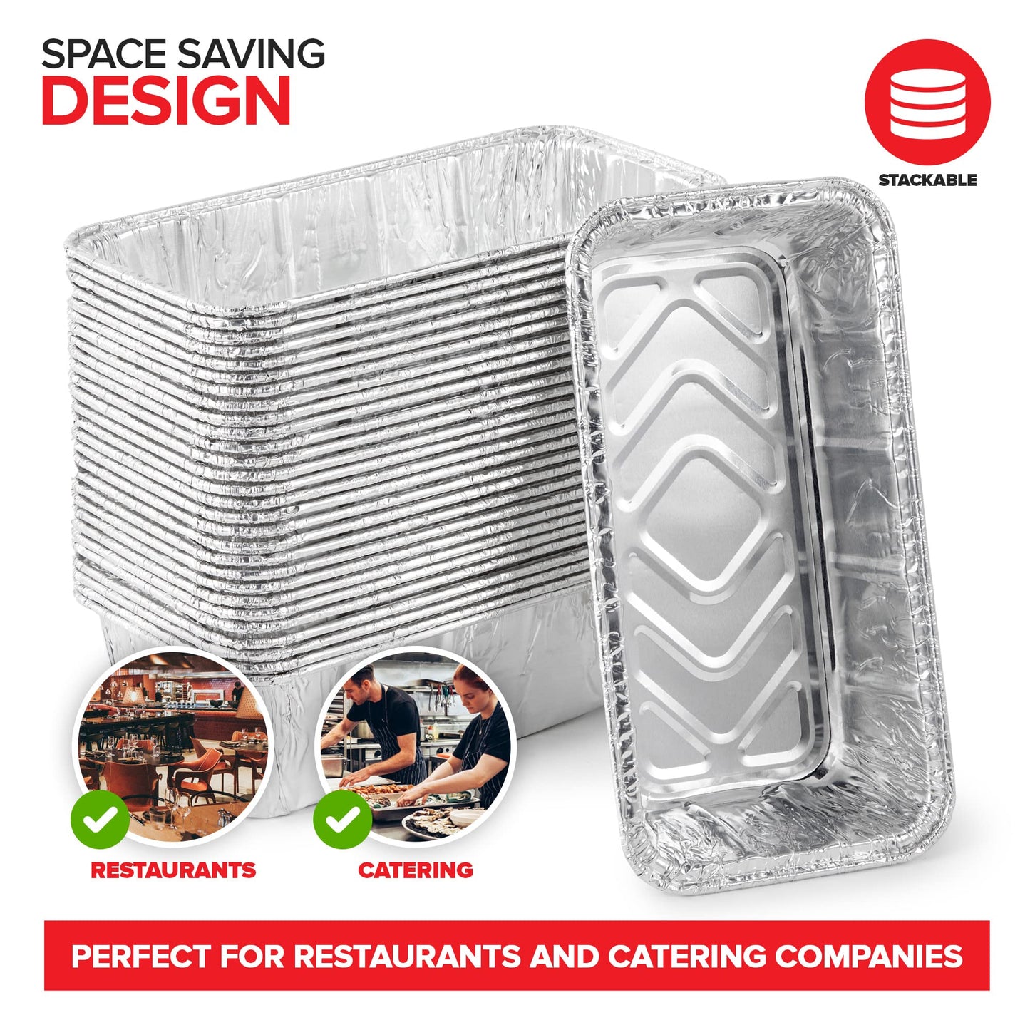 Stock Your Home 2 Lb Aluminum Foil Mini Loaf Pans (50 Pack) Disposable Small Loaf Pan – 2 Pound Baking Tin Liners, Perfect to Bake Cakes, Bread Loaves, and Meat - 8.5 x 4.5 x 2.5