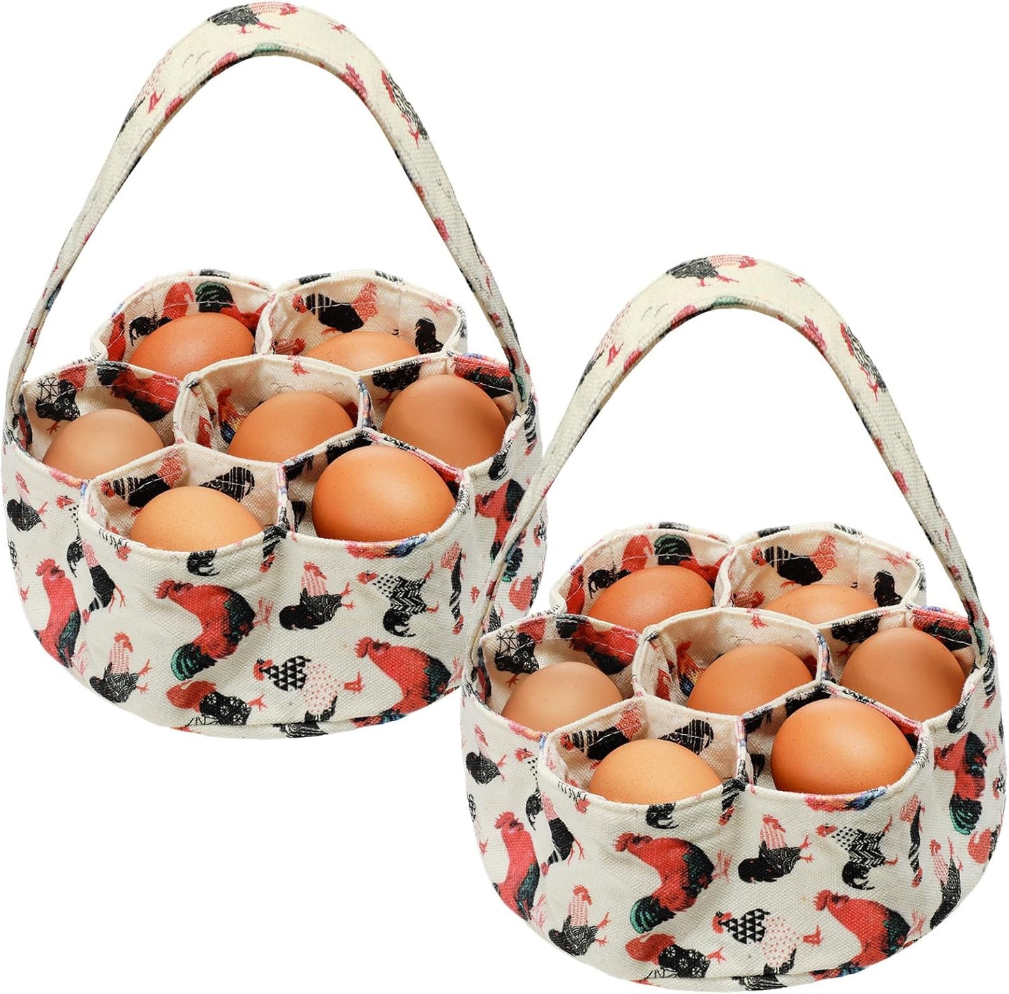 2 7 8 2.6 Inch(Cute) Pieces Egg Basket Mini Egg Collecting Bags Gathering Basket with Pouches for Easter Farmhouse