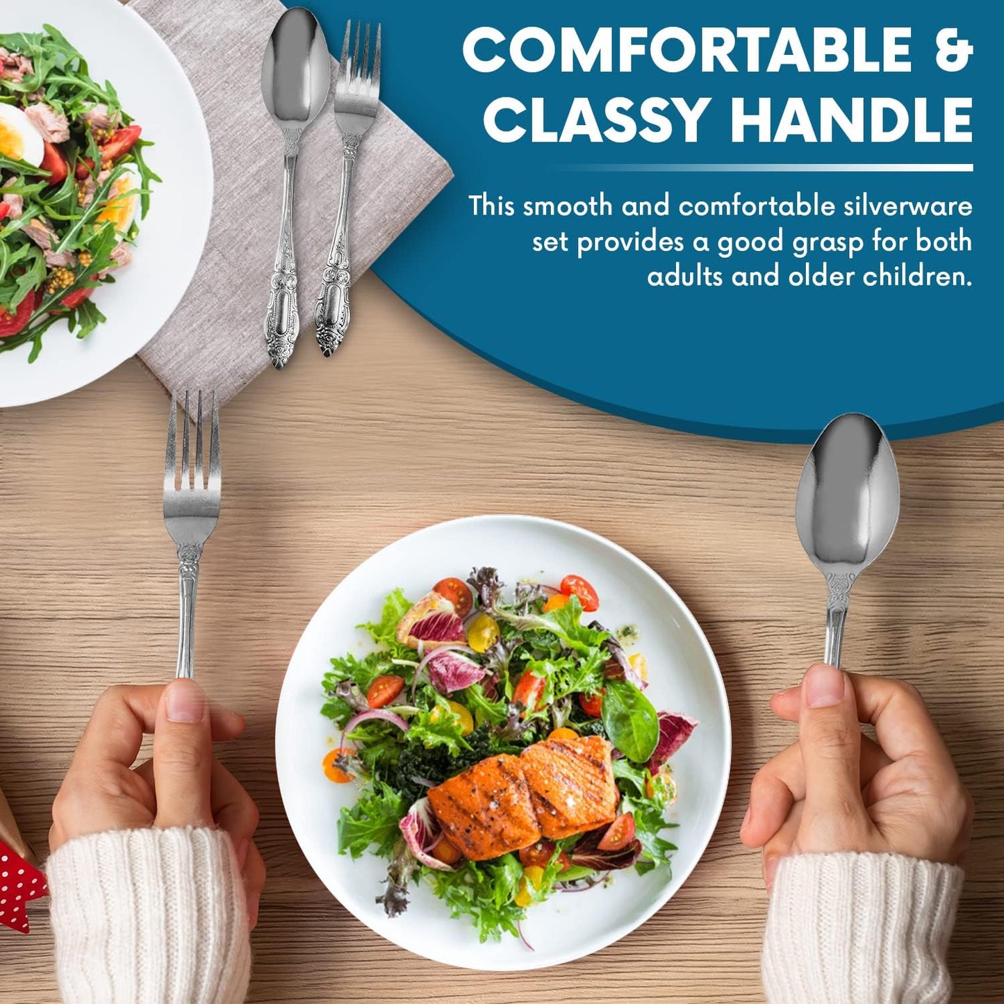 Stainless Steel Dinner Spoons, Table Spoons Flatware Set of 12