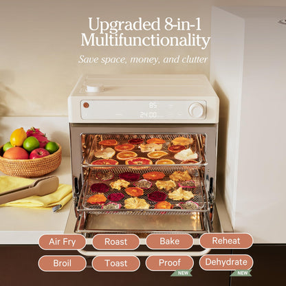 Our Place Wonder Oven Pro | 8-in-1 Digital Air Fryer & Countertop Oven with Basket, Rack, Pan & Tray | 3-Rack, 32 QT Capacity - Air Fry, Toast, Roast, Bake, Reheat, Broil, Proof & Dehydrate | Cream