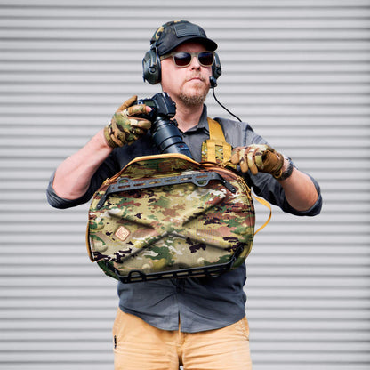 HAZARD 4 Blastwall - Optics/CCW Sling Pack, Hard Shell Camera Bag, Tactical Molle Backpack (29.5 L) - Black