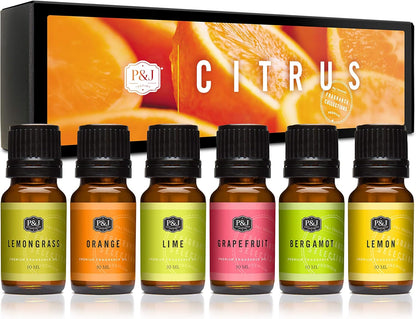 P&J Fragrance Oil Autumn Set | Brown Sugar, Apple, Harvest Spice, Vanilla, Forest Pine, and Snickerdoodle Candle Scents for Candle Making, Freshie, Soap Making Supplies, Diffuser Oil Scents