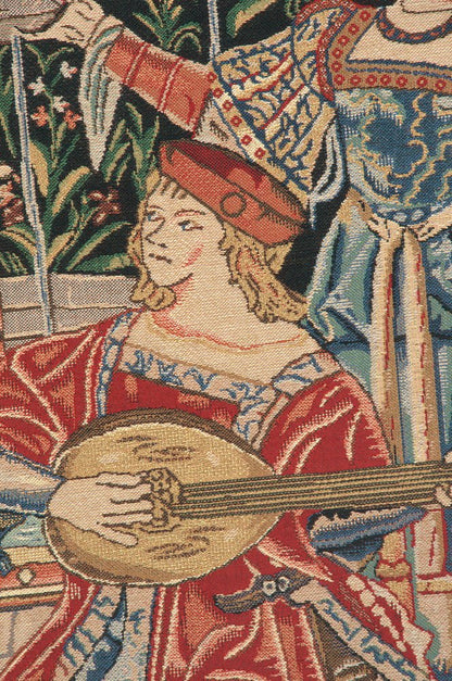C Charlotte Home Furnishings Inc Medieval Concert Belgian Tapestry Wall Hanging | Viscose Cotton and Polyester Blend Wall Art | 39 in. x 58 in | Home Decor Accents