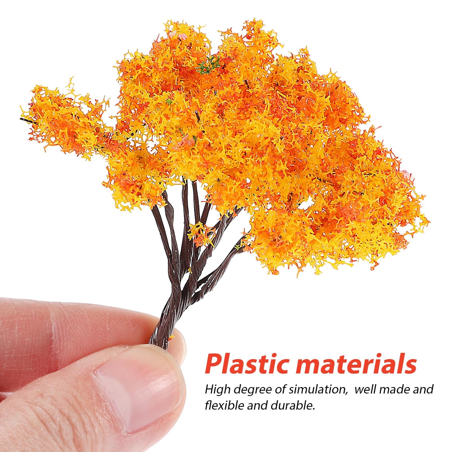 LIOOBO 12pcs Miniature Trees for Crafts Fairy Garden Accessories Mini Mixed Model Trees Dollhouse Decor Terrarium Plant for DIY Micro Landscape Train Scenery Architecture Diorama Supplies 2.1-2.5Inch