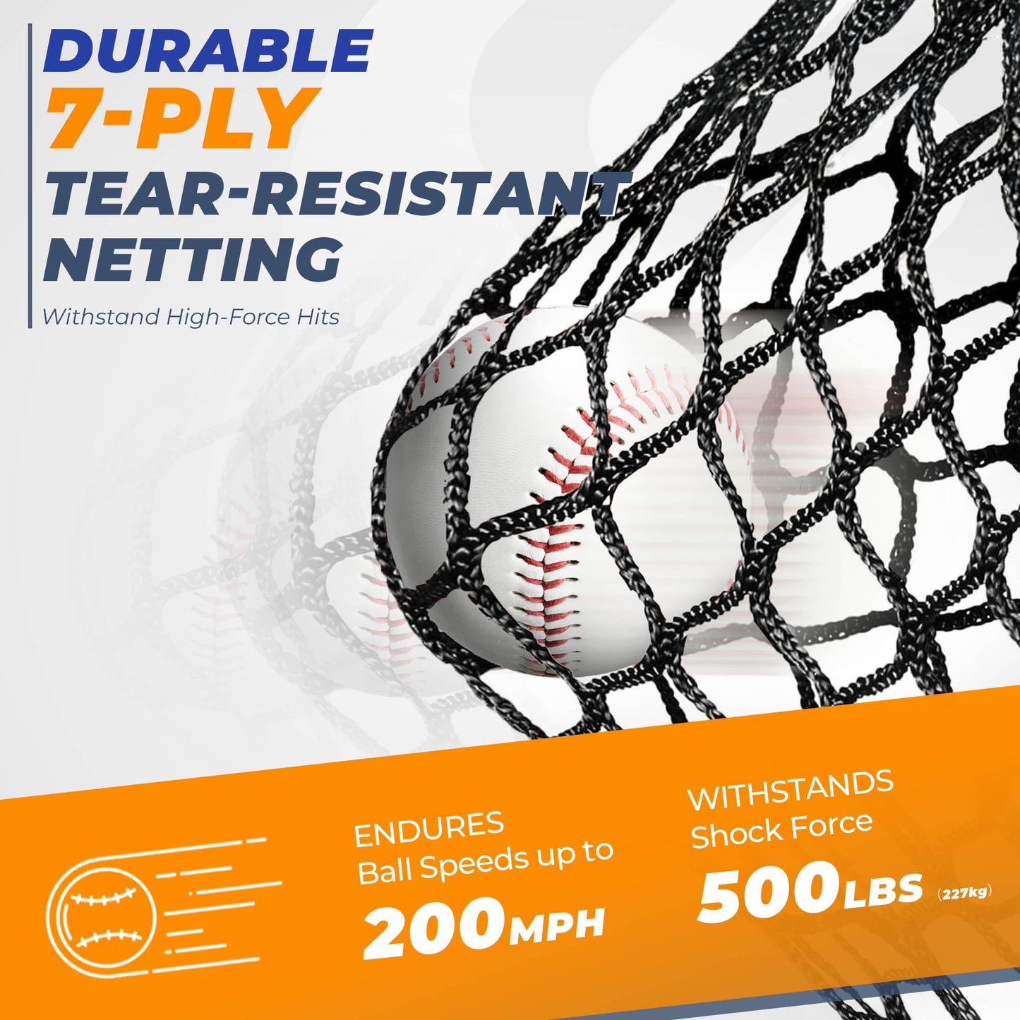 Sturdum Batting Cage Net,70x12x12Ft Baseball & Softball Hitting cage Netting, 2-in-1 Baseball Cage Net System with Movable Inner Net for Solo or Team Training, for Backyard Field Outdoor Indoor