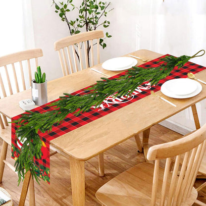 GLLBTPT Christmas Norfolk Pine Garland,9 ft Artificial Green Garland Holiday Decoration Outdoor Indoor for Stairs Railing Fireplace