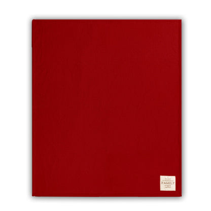 DEMDACO Cranberry Red Joy Family Snuggled 120 x 63 Fleece Mega Christmas Throw Blanket