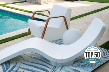 Las Olas Luxury Living Chaise Pool Lounger | Ultra-Comfortable Waterproof Pool & Patio Chase Lounge Chair for Outdoors | Up to 9" of Water, UV & Fade Resistant, Made in USA, Easy Tool-Free Assembly