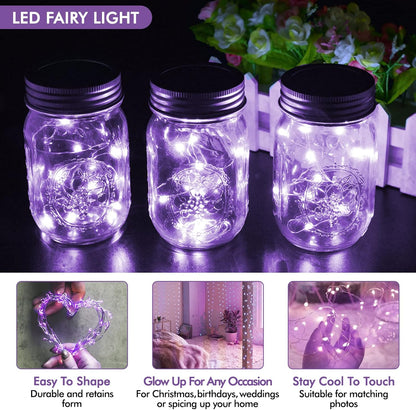 12 Pack Lights7FT 20LED Bexdir Fairy Lights Battery Operated String Waterproof Silver Wire Christmas Lights