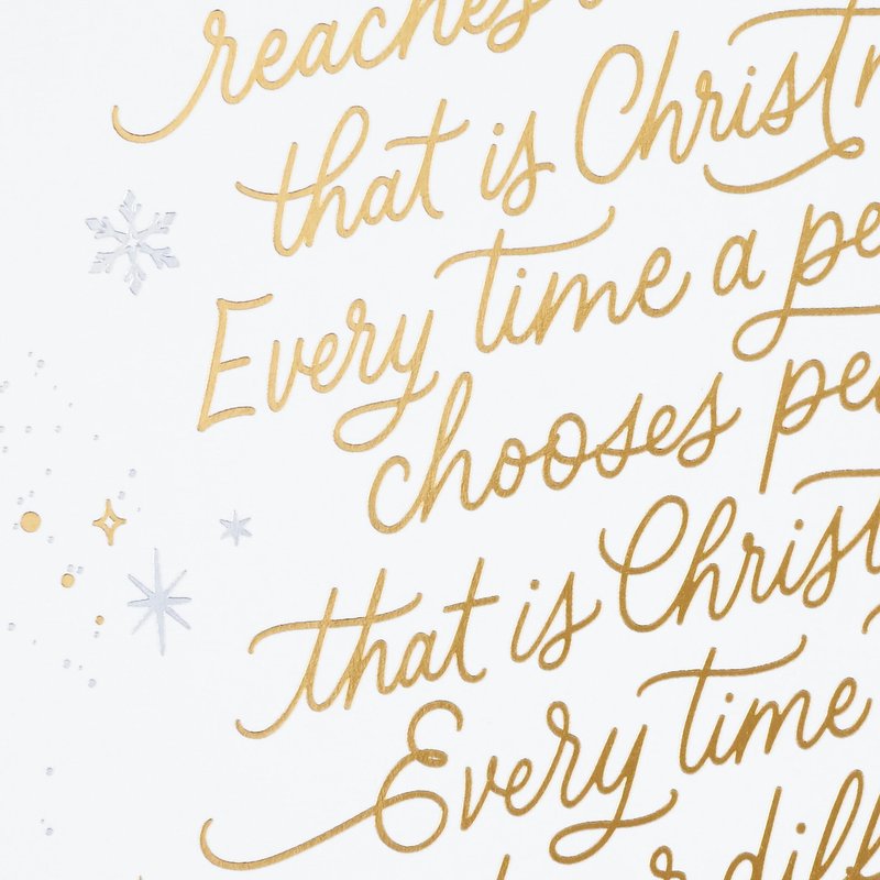 Hallmark Spiritual Boxed Christmas Cards (16 Cards and Envelopes) Gold and White, That is Christmas