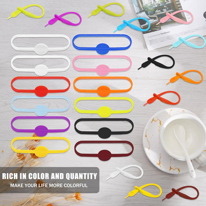 Lasiyanor Cup Markers for Drinks, 24Pcs Silicone Drink Marker Bands for Bar Party Martinis Cocktail Champagne Glasses