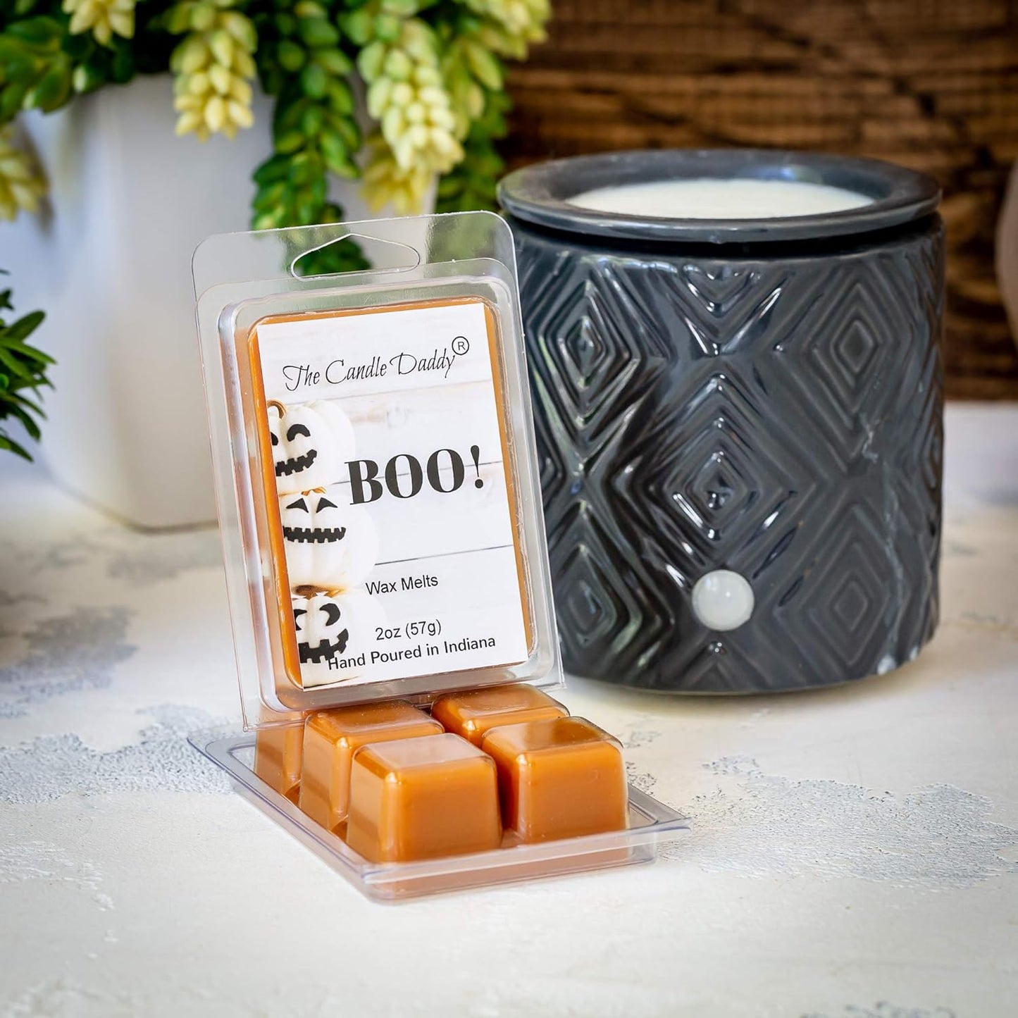 The Candle Daddy Boo! Pumpkin Spice Scented Wax Cube Melts, 1 Pack, 2 Ounces, 6 Cubes
