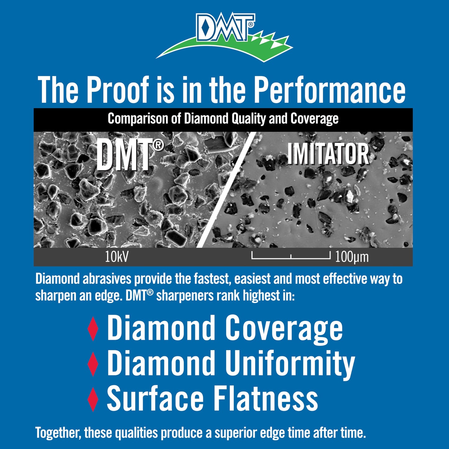 DMT D8F Dia-Sharp Bench Stone - Diamond Knife Sharpener for the Workshop, Jobsite or Kitchen - Fine - Flat Diamond Sharpening - Non-Slip Knife Sharpener- Made in the USA - 8 x 3 x 0.38 Inches