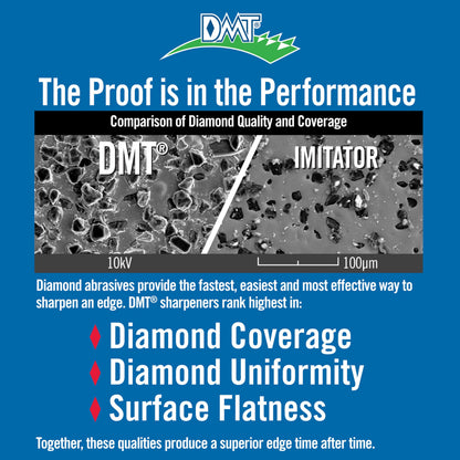 DMT D8C Dia-Sharp Bench Stone - Diamond Knife Sharpener for the Workshop, Jobsite or Kitchen - Coarse (325) - Flat Diamond Sharpening - Non-Slip Knife Sharpener- Made in the USA - 8 x 3 x 0.38 Inches