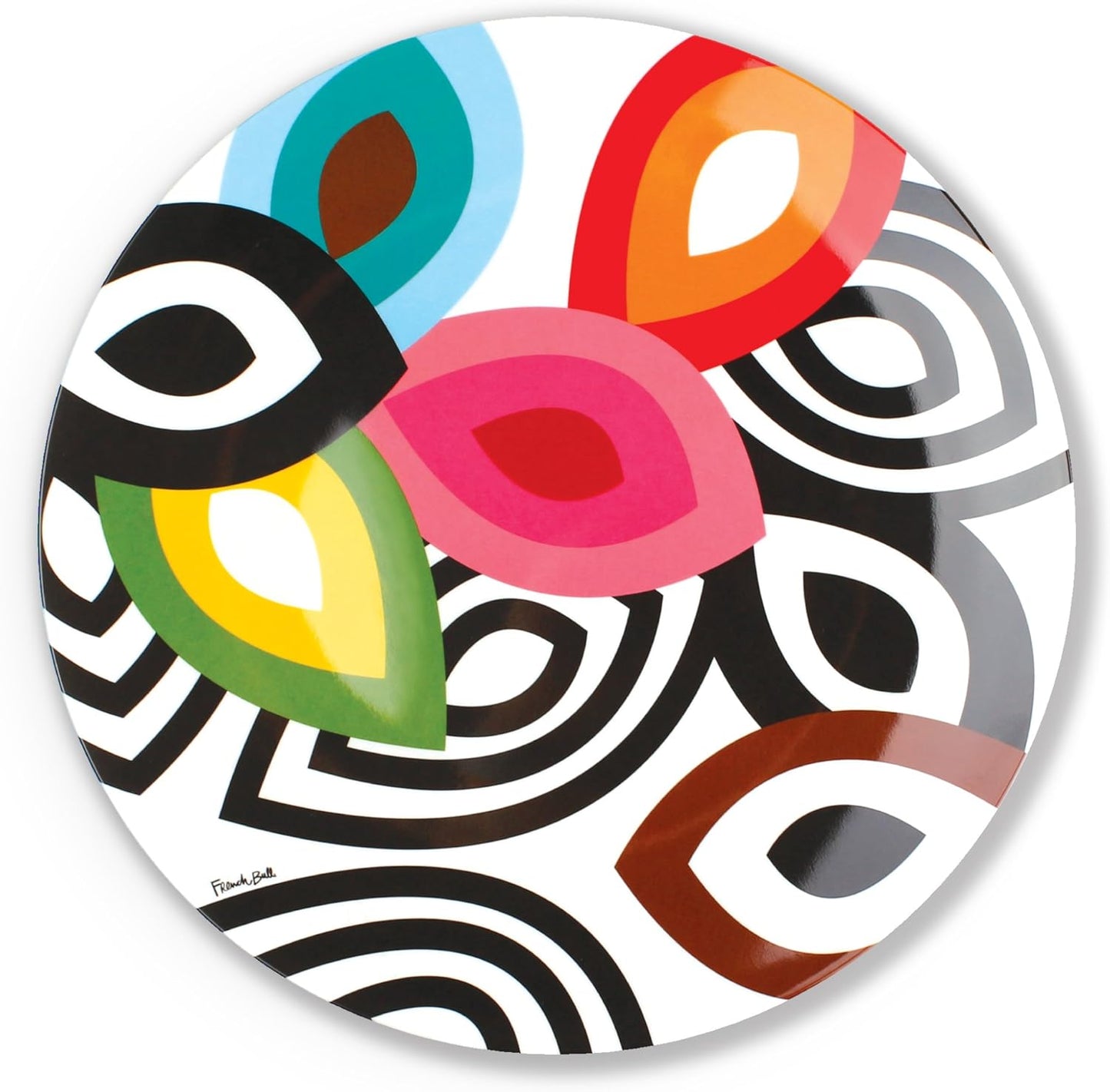 French Bull 11" Colorful Dinner Plate - Melamine Dinnerware - Foli