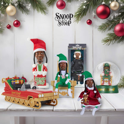 Snoop Dogg Christmas Elf Figurine - 12” Plush Shelf Decor | Collectible Holiday Decor