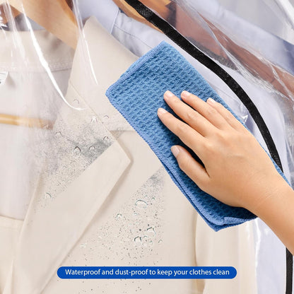 Zilink 43" Clear Hanging Garment Bags, Extra Large Closet Storage Bag for Winter Clothes