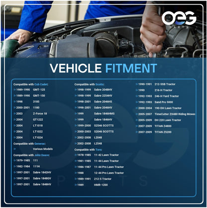 OEG Parts New Starter Compatible with Briggs and Stratton 11HP-18HP 393499 497401 494198 494990 Toro Compatible with John Deere Cub Cadet AM106883 AM38136 AM39285 SBS0004 41022005 41022005R 41022015