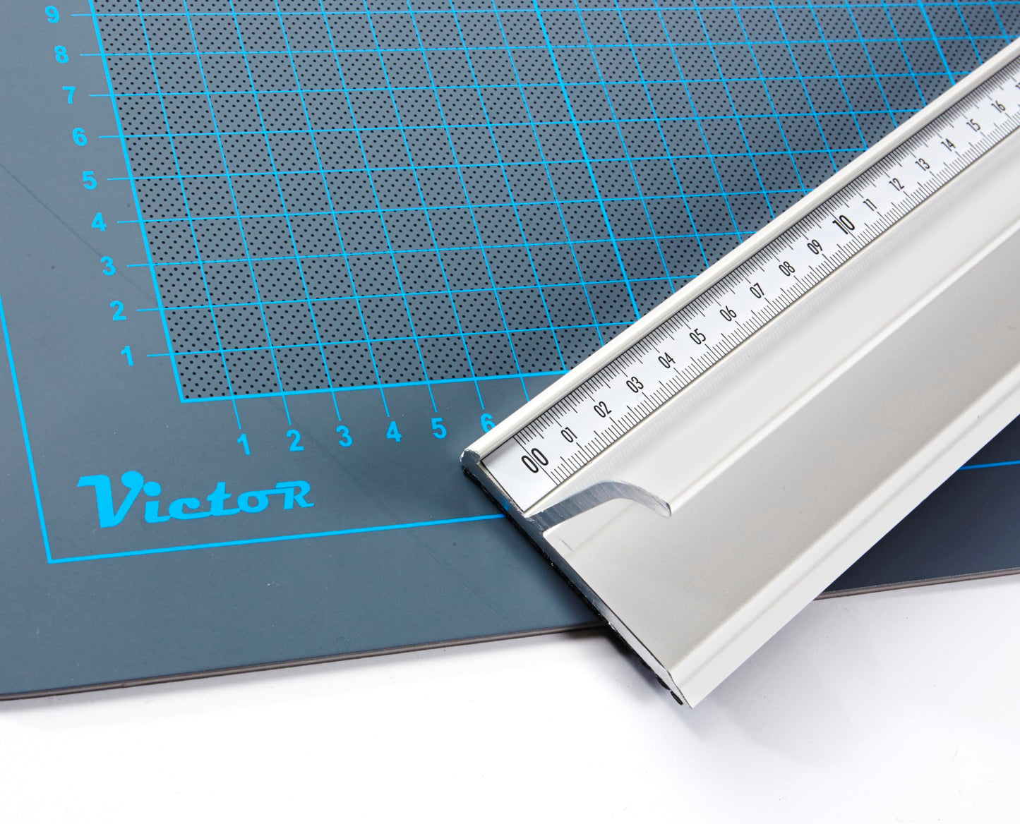 Victor 24-Inch Professional Aluminum Safety Ruler with Finger Guard Edge and Non-Slip Base – Precision Cutting Tool for Craft Projects – Durable Safety Ruler