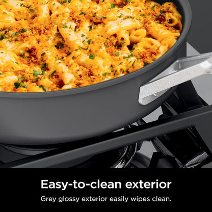 Ninja NeverStick Professional Hard-Anodized 10 Piece Pots & Pans Set, Nonstick Cookware Set, Durable, Oven Safe to 500°F, Slate Grey, C39500