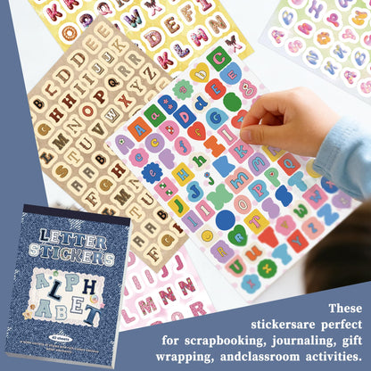 3000+ Pcs Alphabet & Number Letter Stickers for Scrapbooking & Journaling, Vinyl Adhesive Sticker Letters for Scrapbook Supplies, DIY Crafts, Decorative Projects & Personalization