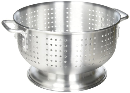 Winco Aluminum Colander with Base, 8-Quart, Medium