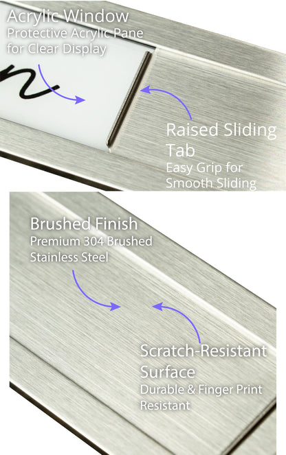 SimplyNeat Clean Dirty Magnet for Dishwasher - Stainless Steel Dishwasher Magnet Clean Dirty Sign - Clean/Dirty Magnetic Signs That Says Clean & Dirty for Home or Kitchen - Optional Adhesive for Non-Metal Surfaces - Millennial Gray and White