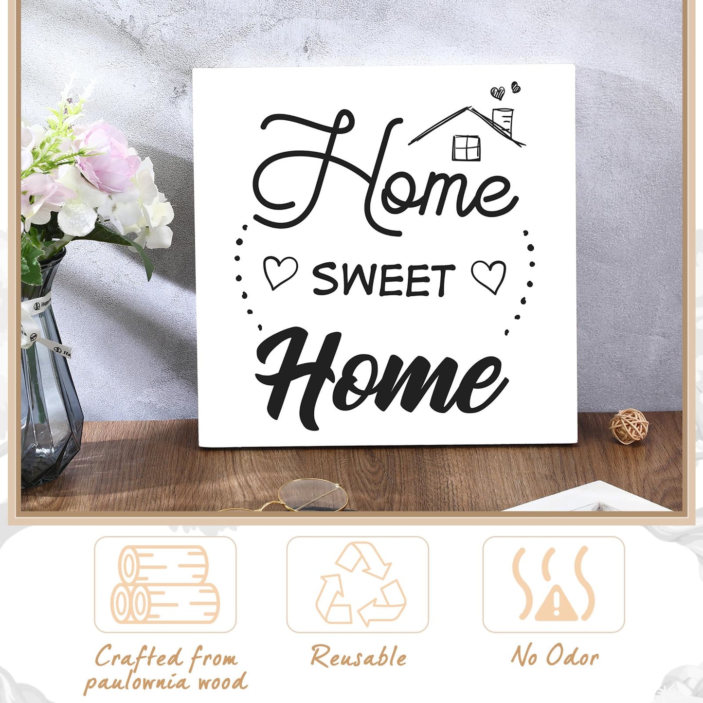 DoubleFill 4 Pcs Washed Blank Wooden Signs, 12 x 12 x 0.6 Inch Blank Signs for Crafts, Rustic Wood Canvas, Wooden Plaque, Wood Planks for Crafting Wall DIY Projects Gift Making(White)
