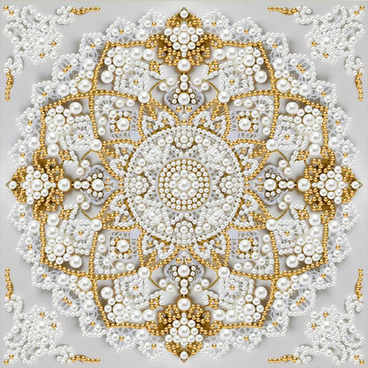 GEMFAMILY 5D Diamond Painting Kits for Adults,DIY Special Shaped Diamond Art Kit for Mandala,Pearl Diamond Dots Painting Crystal Rhinestone Gem Art for Home Wall Decor 11.8 X 11.8 Inch