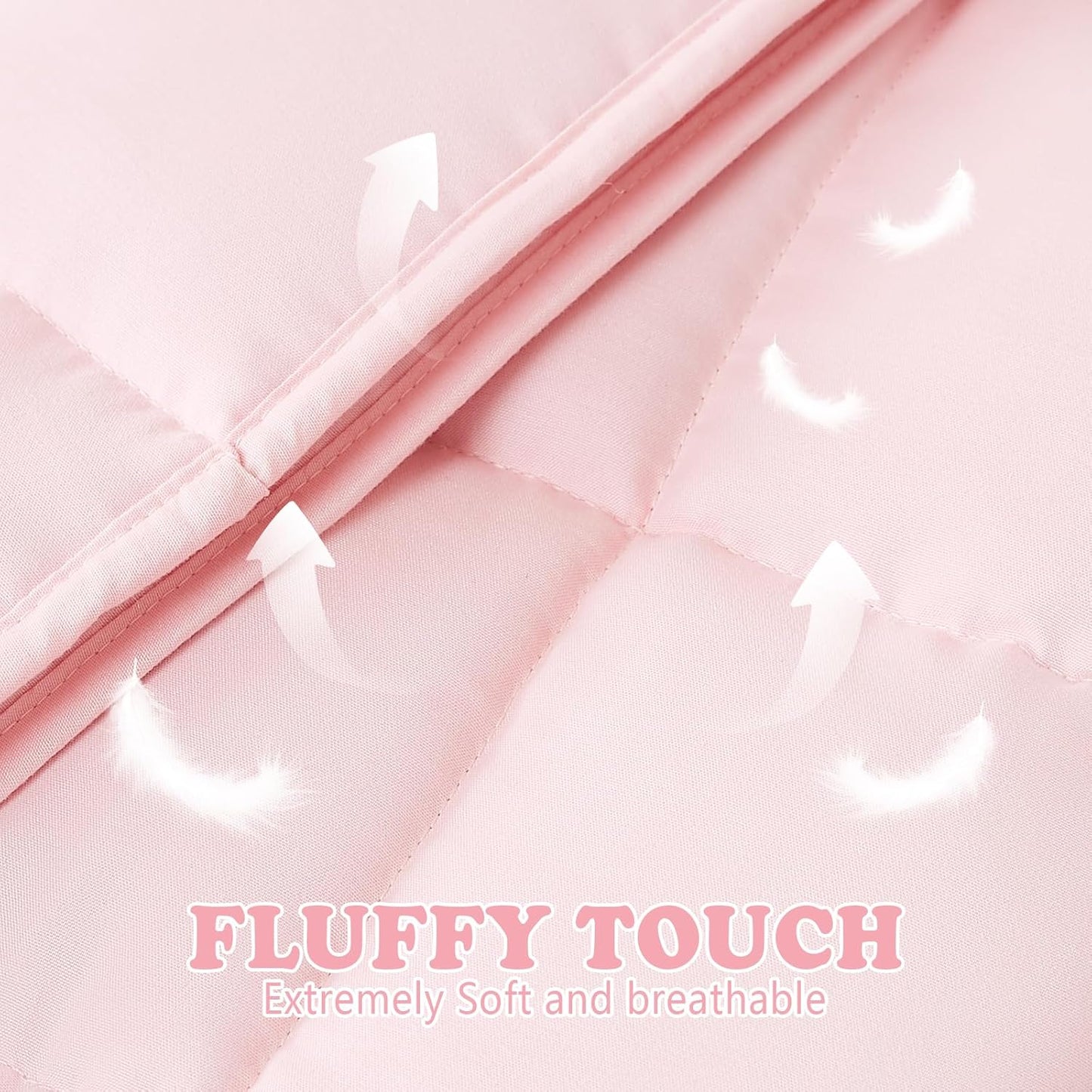 HOSUKKO Weighted Blanket, 3 lbs Pink Heavy Blanket, Small Size Breathable Blanket (20 * 30 inches, 3 lbs)