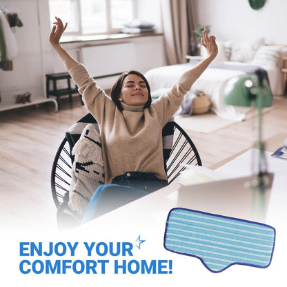 BlueStars 10 Pack Microfiber Pad Compatible with Dupray Neat Steam Cleaner - Durable, Reusable and Machine Washable - Designed for Multiple Surfaces, Effectively Clean Hardwood, Tile & Stone Floors