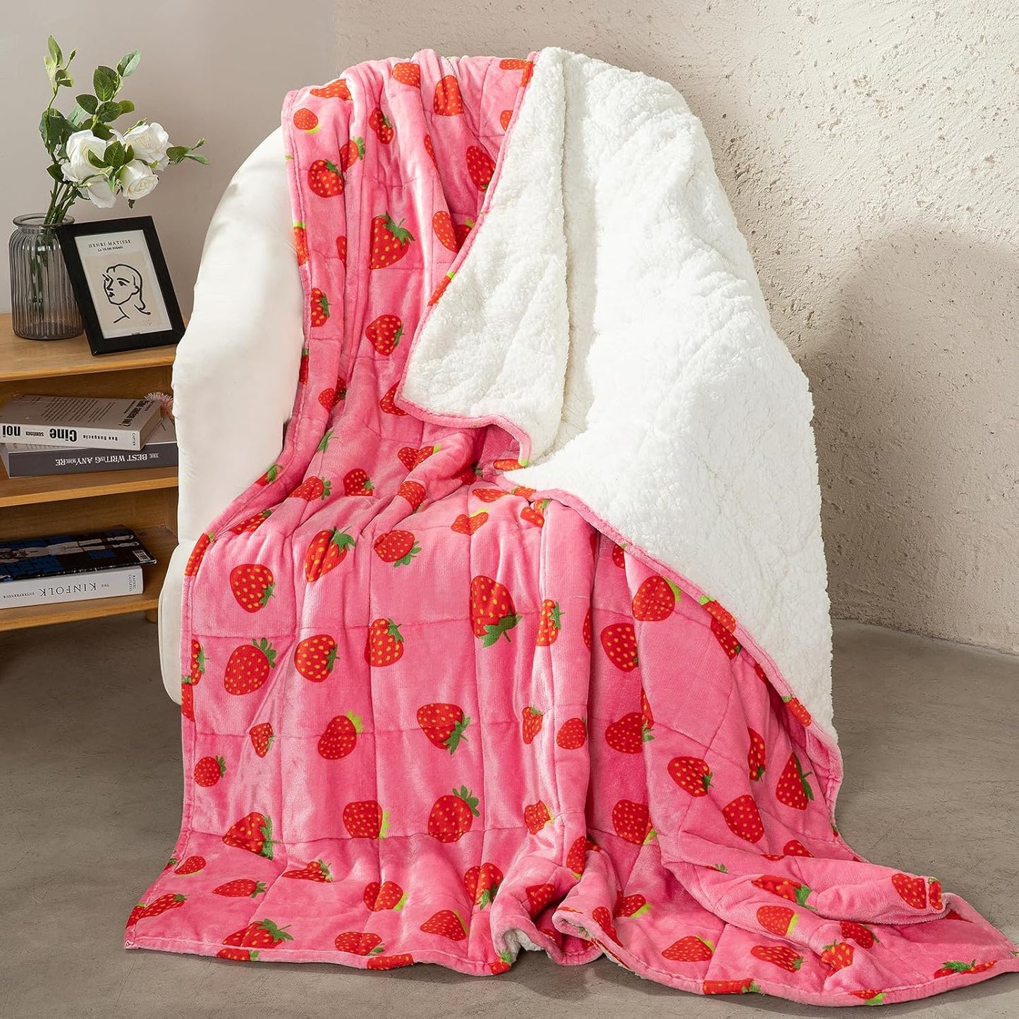 20 Lbs 60x80 Inches,Ultra Aemicion Weighted Blanket Queen Size Soft Comfortable Fluffy Sherpa Weighted Blankets