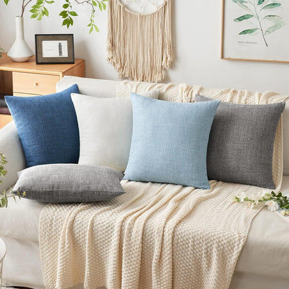 26x26 Inch Pack 2 MIULEE of Decorative Linen Burlap Textured Euro Pillow Covers Farmhouse Boho Accent Pillowcases