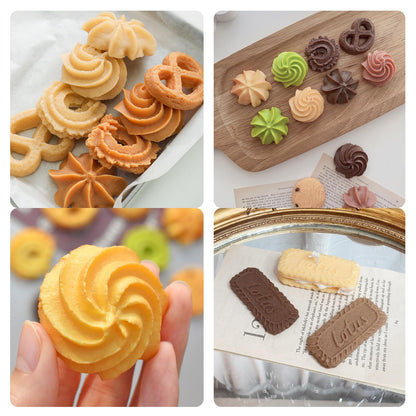 Cookie Silicone Molds, Donut Caramel Cookie Chocolate Molds, Biscuit Fondant Baking Molds for Cake Decoration Cupcake Topper Candy Butter Sugar Craft Jelly Mousse Gum Paste Clay Resin