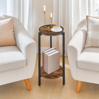 28.7" BF167BZ01 HOOBRO Small Round Side Table, H Tall Coffee Drink Table for Sofa Couch Corner, Small Circle End Table