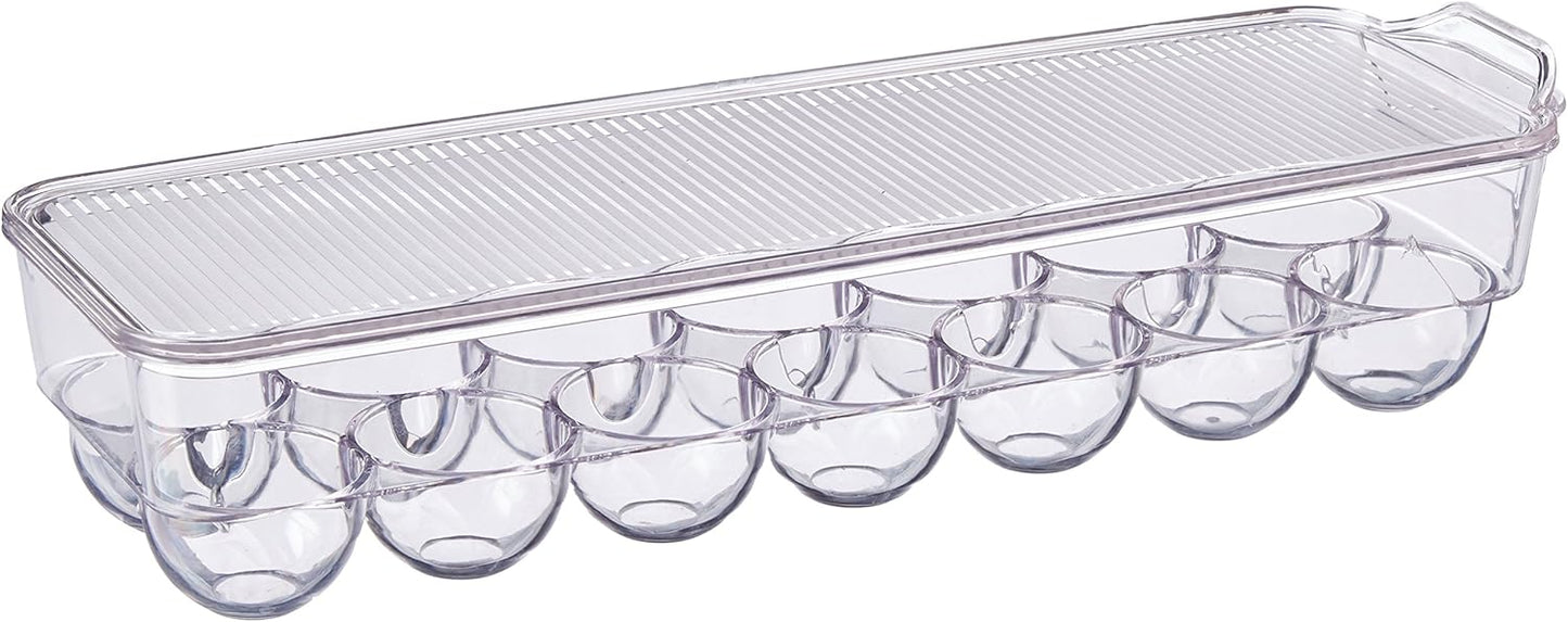 14 Dial Industries Fridge Egg Storage Holder, Egg Container with Lid