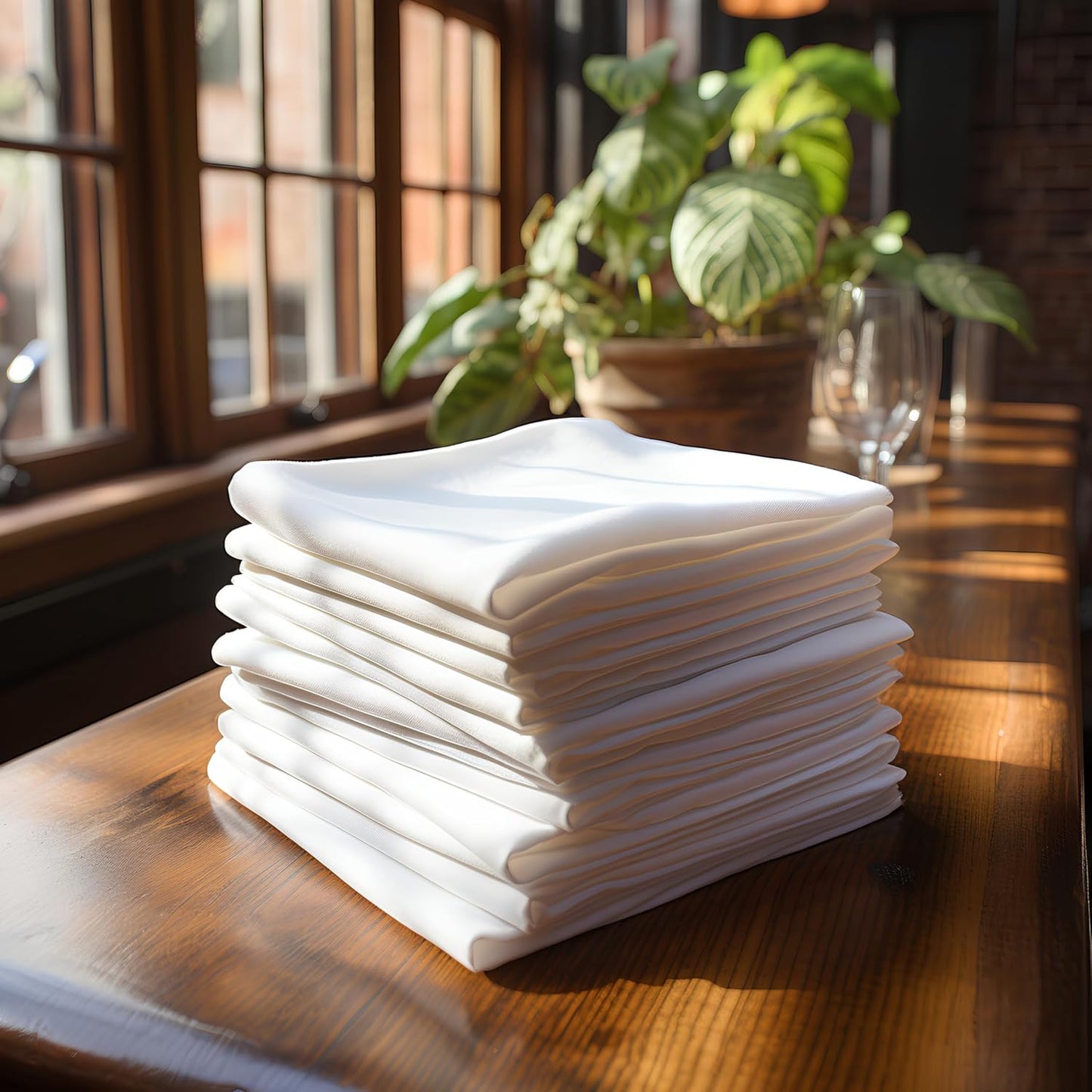 18 Pack, 28x28 Flour Sack Towels for Kitchen, - Lint-Free White Flour Sack Dish Towels, Super-Absorbent Cotton Tea