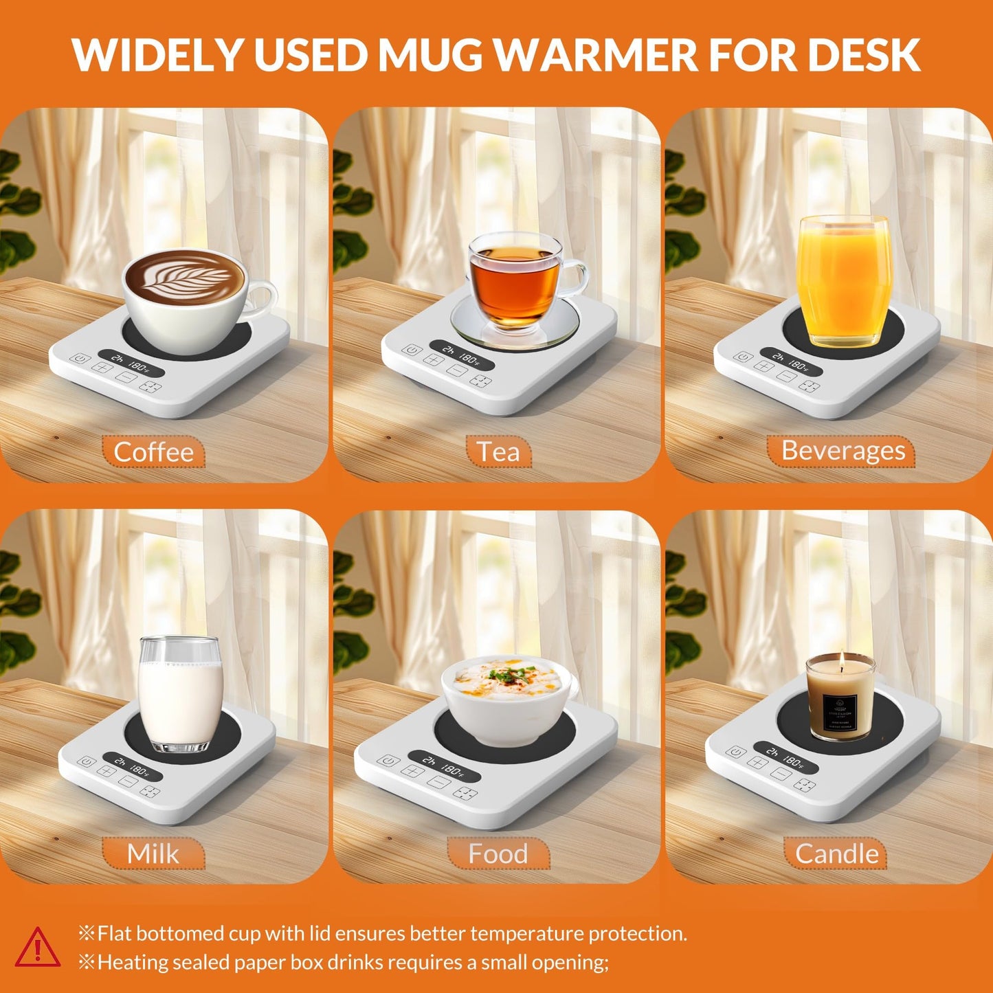 Coffee Mug Warmer,Cup Warmer with 7 Temp Settings,8H Auto Shut Off & 12H Timer,Fast Bottle Warmers for All Bottles,The Ultimate Coffee Warmer Plate for Beverage Lovers (White)