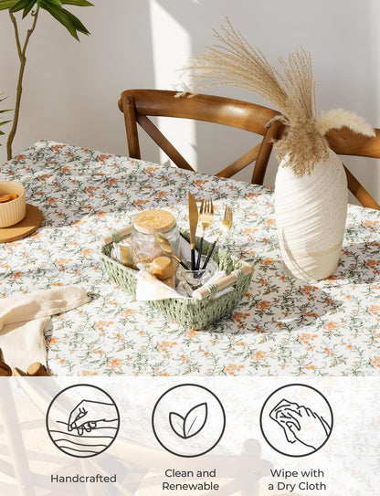 StorageWorks Round Woven Basket Set - Paper Rope with Wooden Handles | Bosana Green, 2-Pack