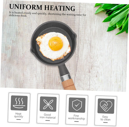 Zerodeko Mini Omelet Pan, Round Griddle, Nonstick Cookware for Camping, Hard Ground Tent Pegs