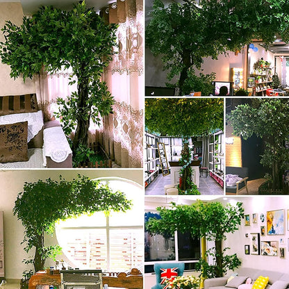 Artificial Banyan Tree - Large Simulation Plant for Interior Decoration - Perfect for Living Room, Wedding, Hotel, and Shopping Mall,Green,150X100cm
