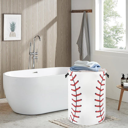 Baseball Laundry Basket for Boys Room Decor, Kids Nursery Hamper Gift for Bathroom Bedroom Sports Room Accessories, Teens Stuff Storage Bin, 17.71"x13.77"