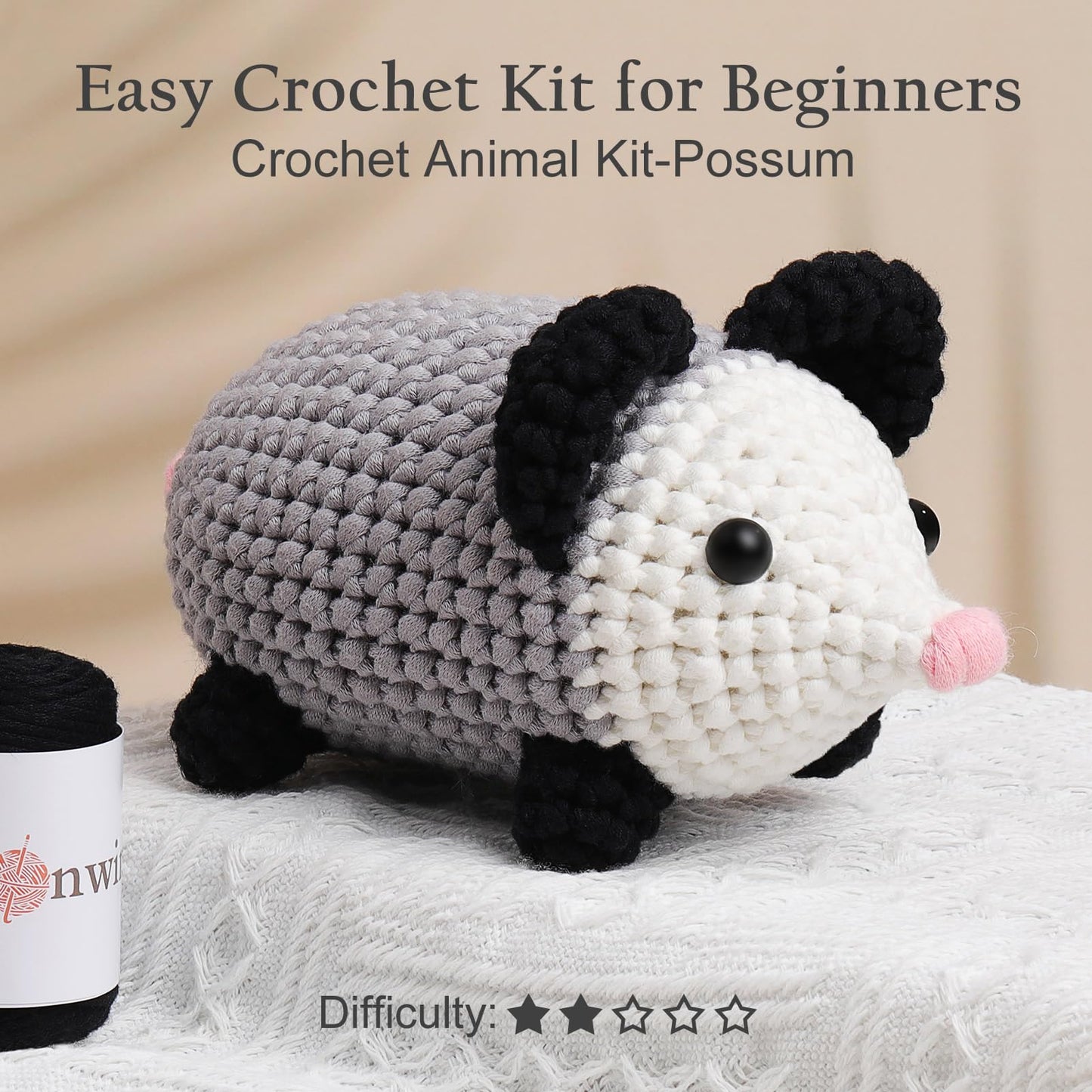 Dasonwin Crochet Kit for Beginners Adults & Kids, Learn to Crochet Step-by-Step with Video Tutorials, Easy Amigurumi Animal DIY Craft Kit, Complete Starter Set,Gift for Women & Teens